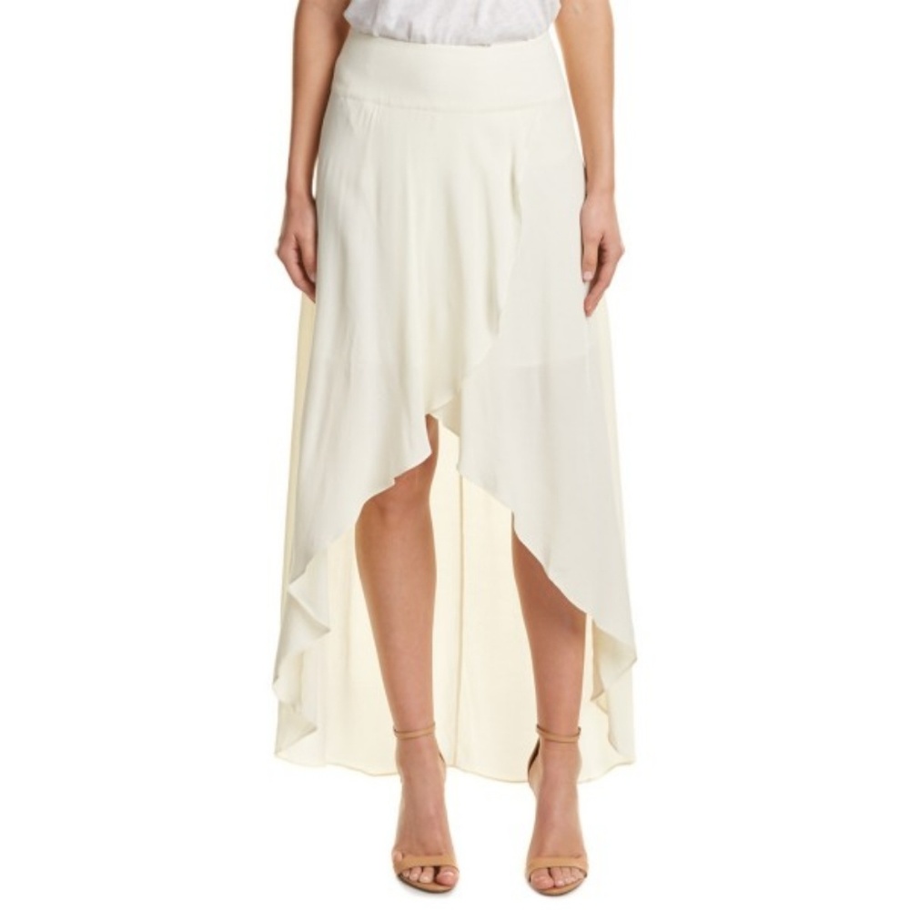 Marchesa Rose high low hem wrap style skirt
